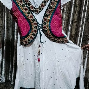 Embroidery Kurti With Jacket