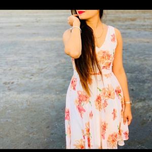 White Floral Day Dress