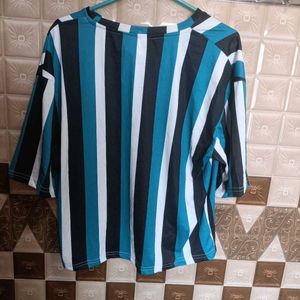 Round Neck Striped Tshirt