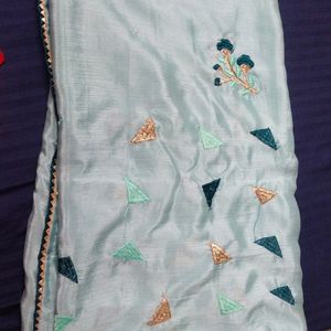 Sarees With Embroidery Butta