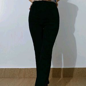 Super Stretchable Bootcut Highwaist Black Pant