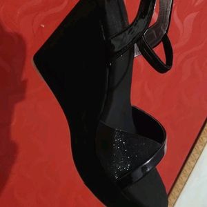 Shoetopia Black Heel Sandal