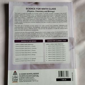 Chemical Book From S. Chand For Class 9