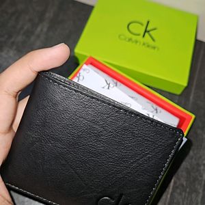 Calvin Klein Leather Wallet ( BLACK )