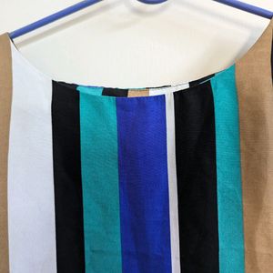 NEW-Striped Round Neck Top