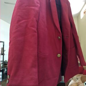 Maroon woollen blazer