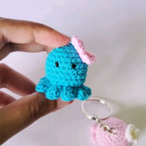 Crochet Octopus Keychains (2)