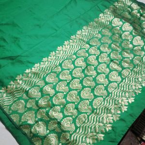 Green Saree(with Blouse)