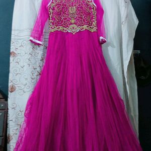 Beautiful Ethnic Purple Gown With Duppatta