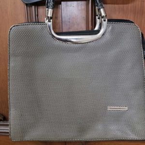 Black Textured Handbag