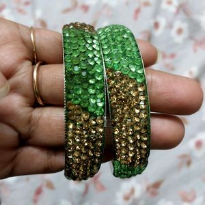 Metallic Stone Bangles