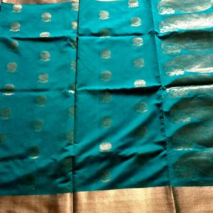 Peacock Colour Saree New