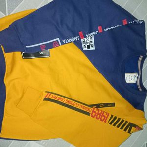 Yellow &Blue Colour Hoodie