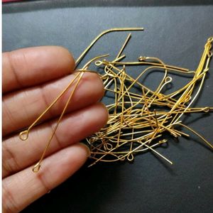 100 GOLDEN EYEPIN FOR JEWELLERY MAKING