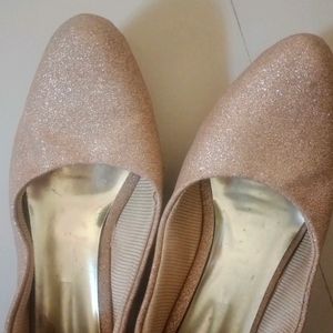 Nude Colour Glitter Heels