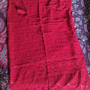 Sequins Maroon Designer Kurti