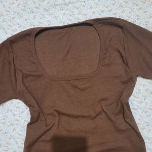 Brown Bodycon Top