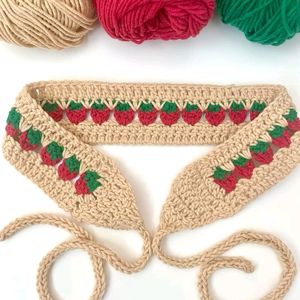 Handmade Crochet Cute Strawberry Headband