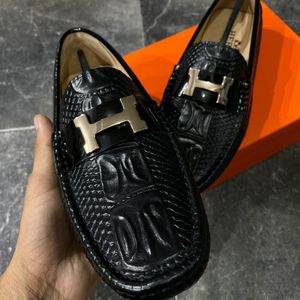 Men’s Hermes Croco Leather Top Quality Loafer