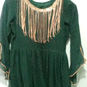 Green Golden Partywear