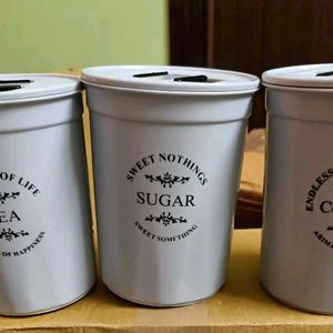 Tea Coffee Sugar Container 🫙 Pack Of 3