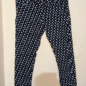 Black And White Printed Jeans/Jeggings