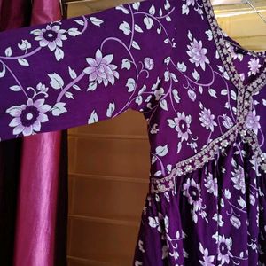 Purple New Kurta Set With Dupatta