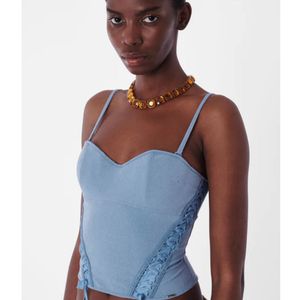 Dior Blue Denim Lace Corset