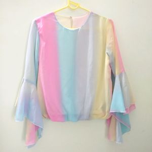 Rainbow Colour Top For Women