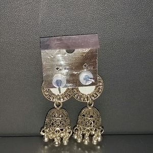 Peacock Oxidised Earrings