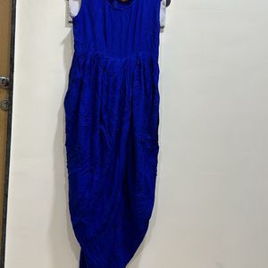 Blue Dhoti Style Dress