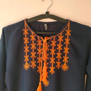 Blue Printed Kurti