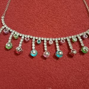 Multicolour Necklace With Earrings