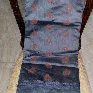 New UNUSED Cotton Saree In Charcoal Colour