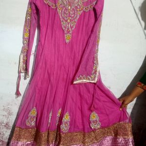 Pink Latest Gown Frock