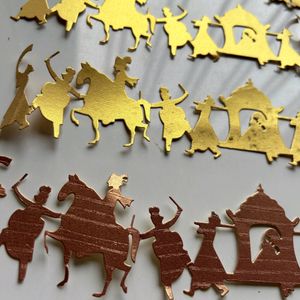 Golden Baaraat Decorative Paper Cutouts