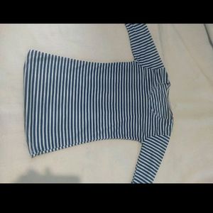 Blue&White Striped Top