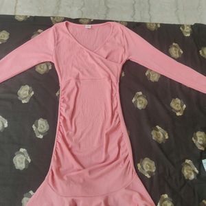 Pink Wrap Dress