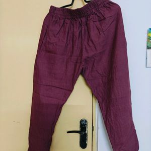 Beautiful Comfortable Pink Cotton Handloom Pants