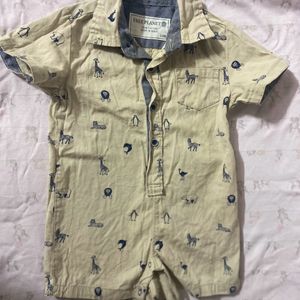 Half hal Baby romper