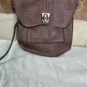 Brown Leather Sling Bag