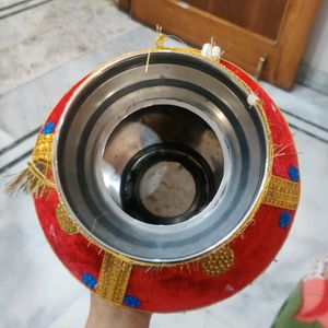 Steel Matka (Medium Size)