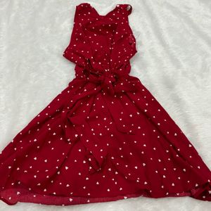 Pinterest Flared Cherry Red Dress