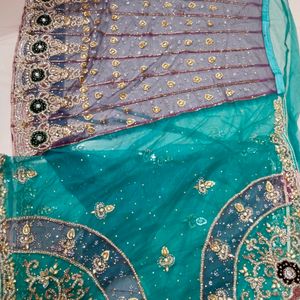 Lehnga Saree With Kurti & Peticot