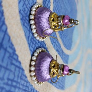 Beautiful Handmade Purple Colour Earrings