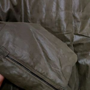 Zip-front Military Green Jacket