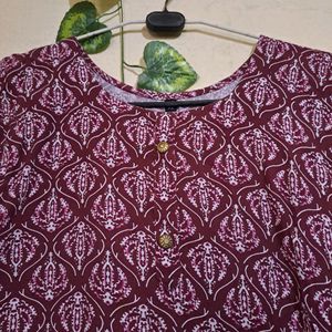 Maroon Pattern Kurti✨️🔥