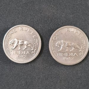 Original 1 Rupee Coins of 1947