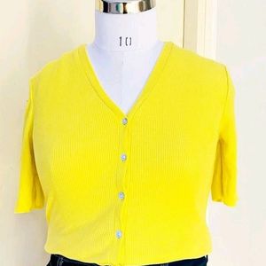 Yellow Knitted Tops