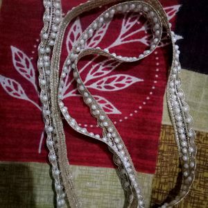 Golden Pearl Embroidery Lace